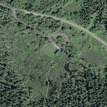 summer aerial photo of Big 4 Picnic Area, Snohomish County, Washington