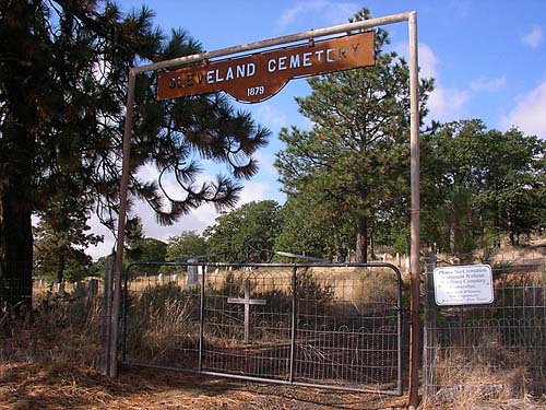 gate of Cleveland Cemetery, Klickitat County, Washington