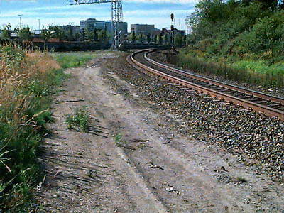 railroad tracks near Snohomish River, North Everett, Washington