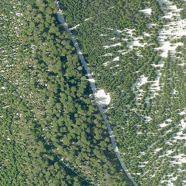 2009 aerial photo of ridge west of Grade Creek, S-central Skagit County, Washington