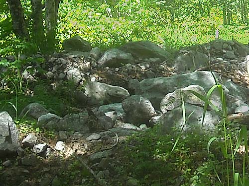 boulders block decommissioned road, Sloan Creek Road 49 end, Snohomish County, Washington