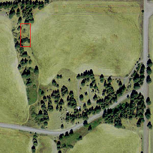 aerial view Swauk Prairie Cemetery, Kittitas County, Washington