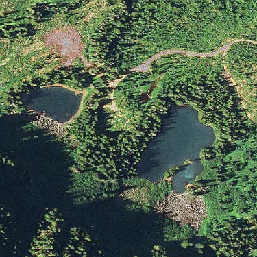 2006 aerial view of Rock Rabbit Lakes, Kittitas County, Washington