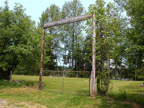 entrance of Alder Cemetery, Alder Reservoir, Pierce County, Washington