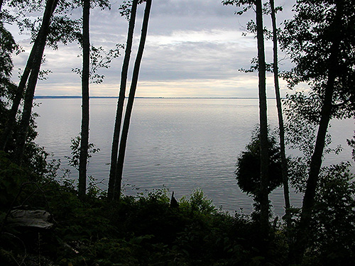 view of Strait of Georgia from Birch Point, Whatcom County, Washington