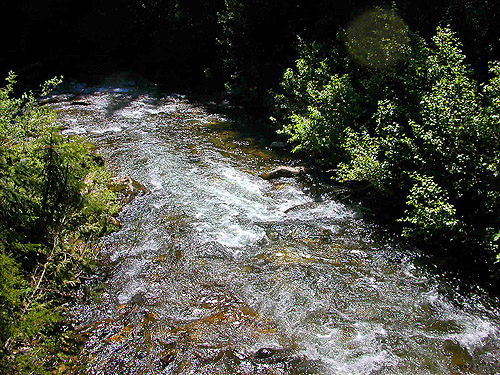 downstream from Little Wenatchee bridge, Little Wenatchee Ford, Chelan County, Washington