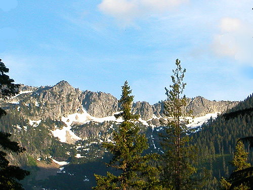 peaks along Nason Ridge from Little Wenatchee Road, Chelan County, Washington