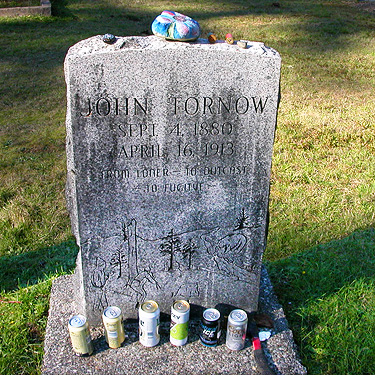 grave of John Tornow, the Wild Man of the Wynoochee, Tornow Cemetery, Mason County, Washington