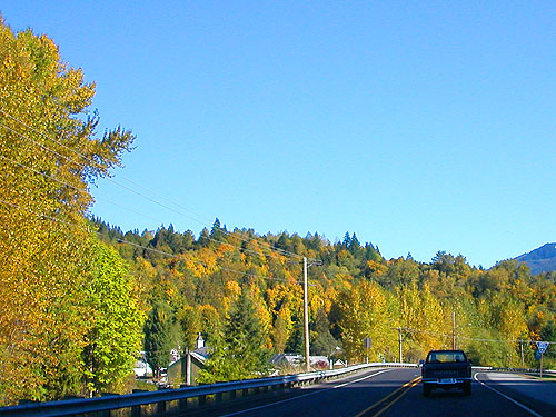 fall colors in Concrete, Washington on 15 October 2017