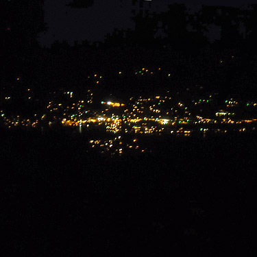 Lights of Chelan at night, from Bear Mountain, near Chelan, Washington
