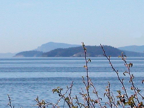 Clark Island from NW coast of Lummi Island, Whatcom County, Washington
