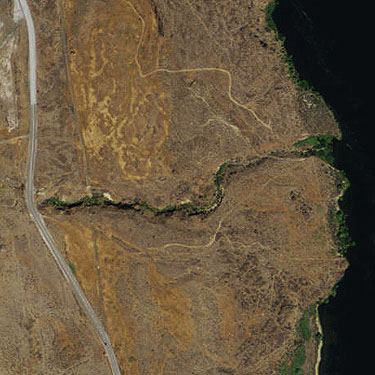 2015 aerial photo of Dry Gulch, SE Chelan County, Washington