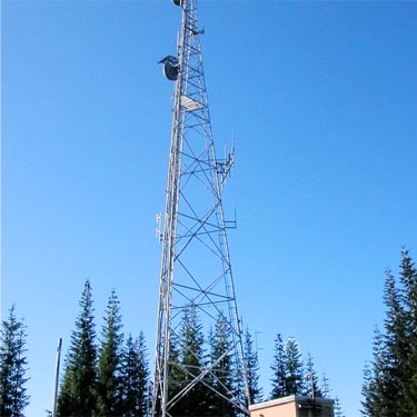 radio tower, summit of Sobieski Mountain, King County, Washington