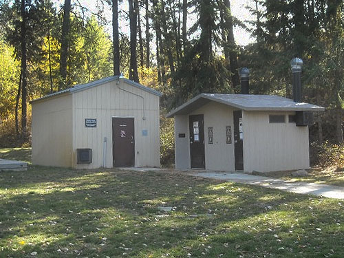 park buildings, Fish Lake Park, Spokane County, Washington
