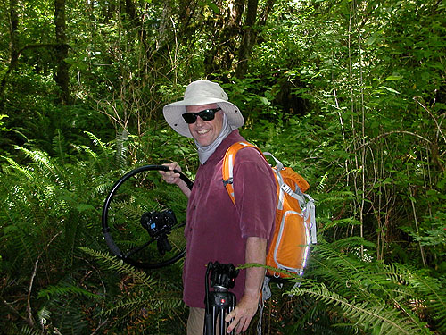 Ron Austin at edge of Deckerville Swamp, Mason County, Washington