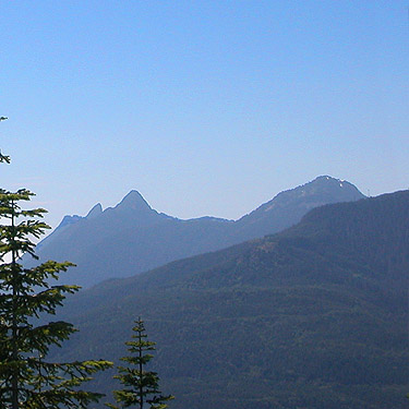 Mt. Higgins and Round Mountain from North Mountain, Skagit County, Washington (near Darrington)