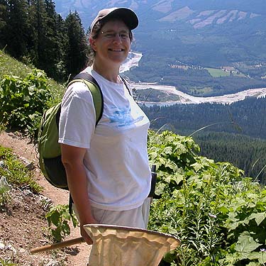 Angela Winner on trail to Sauk Mountain, Skagit County, Washington