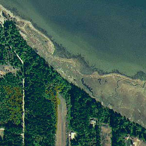 Aerial view of English Boom, Camano Island, Washington