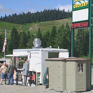 espresso stand at Snoqualmie Pass Summit, Washington