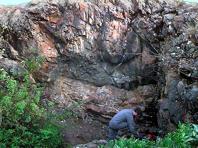 entrance of Albright Cave, Okanogan County, Washington