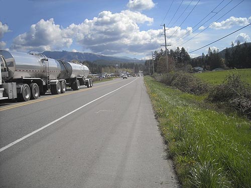 highway walking route eastward from Enumclaw, Washington