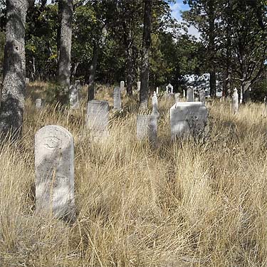 old grave stones, Cleveland Cemetery, Klickitat County, Washington
