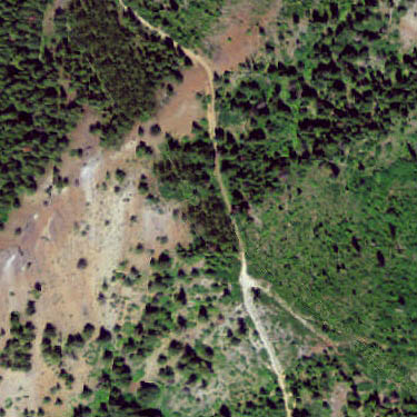 2009 aerial photo, spider field site near trailhead of County Line Trail, Kittitas/Chelan County, Washington