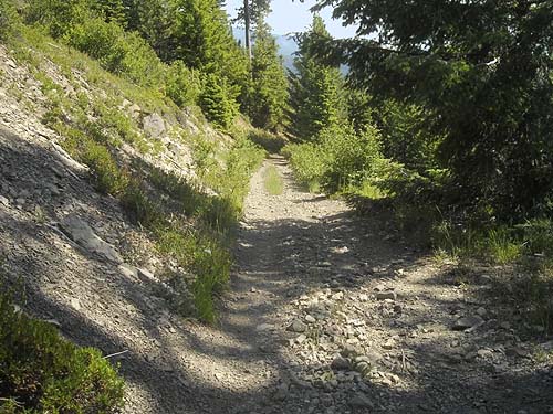 rough road to trailhead of County Line Trail, Kittitas/Chelan County, Washington