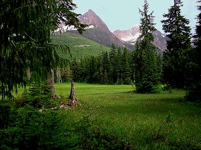 Twin Sisters Mountain overlooks Dailey Prairie, Whatcom County, Washington