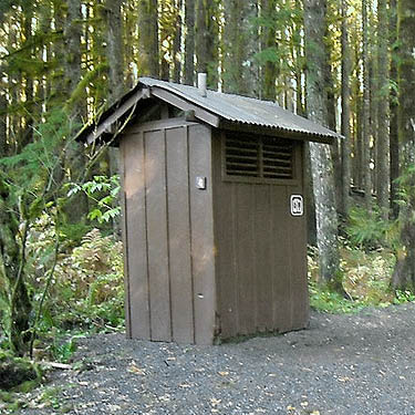 outhouse, Deer Creek Road, near Silverton, Snohomish County, Washington