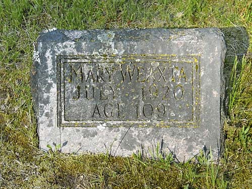grave of Mary Weaxta, Case Nooksack Cemetery, Whatcom County, Washington