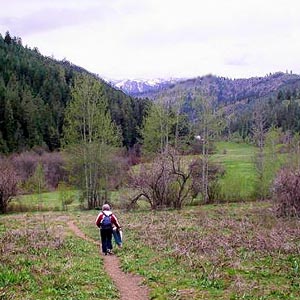 Rod Crawford in riparian meadow, Eagle Creek, Chelan County, Washington