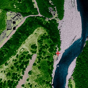 West side of Elwha River mouth (1990 aerial photo)