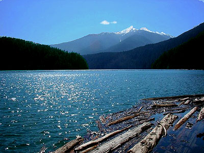 Lake Mills from NW corner, Clallam County, Washington