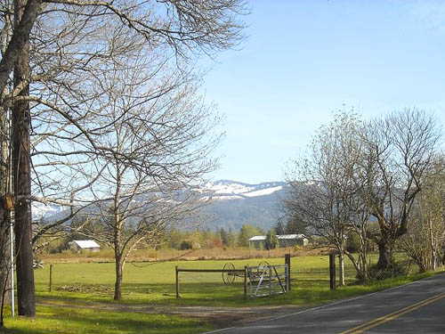 rural scene by Sultan Basin Road on way to Haywire Ridge, Snohomish County, Washington