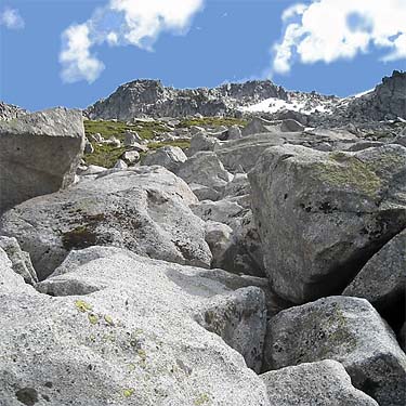 boulders along Hidden Lake Peaks trail, Skagit County, Washington