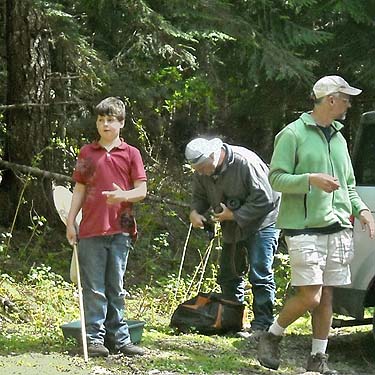 Liam, Rob and Jerry Austin on Jackman Ridge, Skagit County, Washington