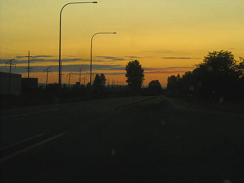 sunset over Everett, WA on 29 July 2011