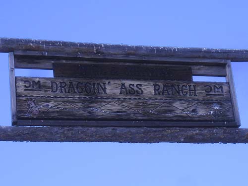 Sign for Draggin' Ass Ranch, Winchester Road SW of Yakima, WA