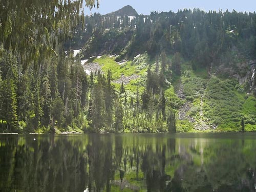 view across Kelcema Lake, Snohomish County, Washington