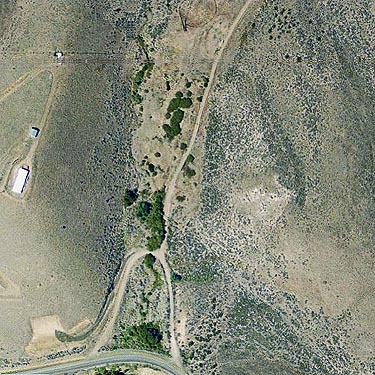 2008 aerial photo mouth of Lady Bug Canyon, Yakima County, Washington