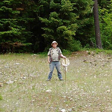 Rod Crawford at gravel pit S of Salmon La Sac, Kittitas County, Washington