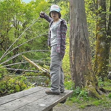 Joy Liu at Lyre River Campground, Clallam County, Washington