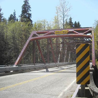Red Bridge over South Fork Stillaguamish River, Snohomish County, Washington