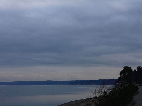 dusk at Purdy Sand Spit, Henderson Bay, Pierce County, Washington