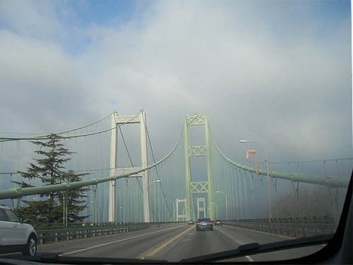 Tacoma Narrows Bridge, Pierce County, Washington on 10 Feb. 2013