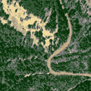 aerial photo (1998), Mill Creek at Mountain Home Road, Chelan County, Washington