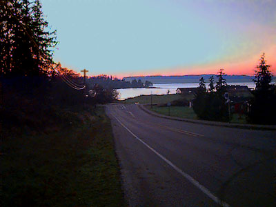 November sunset, Mission Beach, Snohomish County, Washington