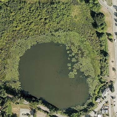 2009 aerial photo of Mud Lake, Clear Lake (town), Skagit County, Washington