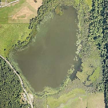 2009 aerial photo of Beaver Lake, E of Mount Vernon, Skagit County, Washington